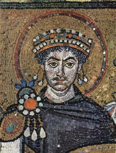 A mosaic of Roman Emperor Justinian I