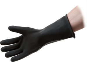Black scuba glove, apparently.