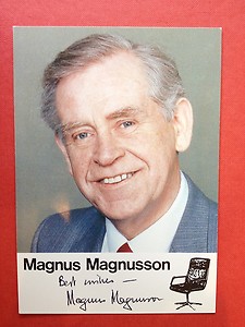Magnus Magnusson, the former host of British TV quiz show, Mastermind
