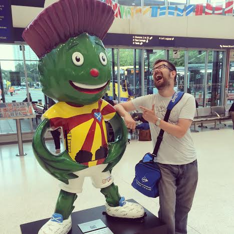 Glasgow Commonwealth Games mascot. And Clyde.