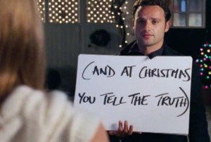 You have to tell the truth at Christmas. Santa's watching. Right now. LIES!