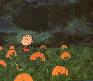 Yer Great Pumpkin cannae help ye now, ya wee choob